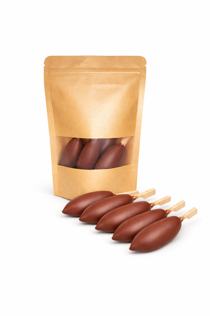 Medjool Datteln überzogen mit Erdnuss und Schokolade